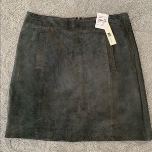 Dark Grey Kut from the Kloth suede skirt